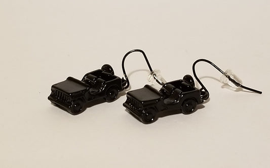 Black Jeep Style Earrings