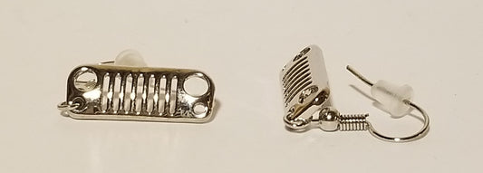 Silver Jeep JK Dangle Earrings — Offroad Collectibles.