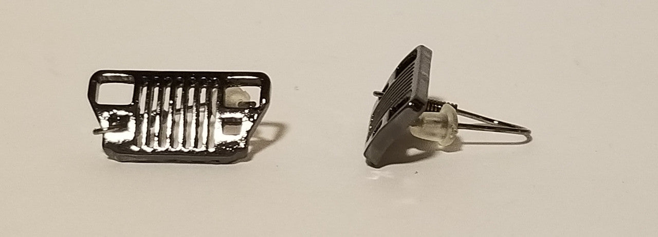 Gunmetal Jeep YJ Dangle Earrings
