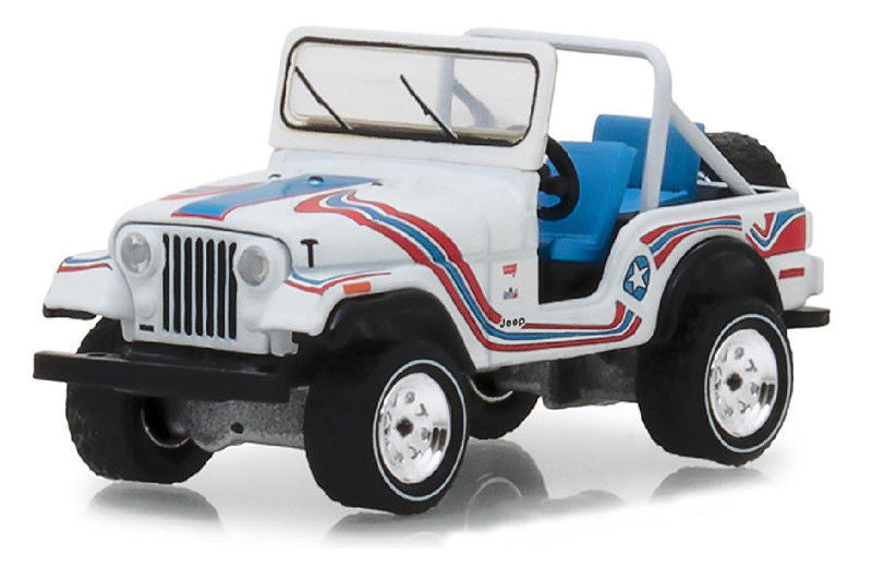 Greenlight 1:64 All-Terrain Series 7 - 1976 Jeep CJ-5 Bicentennial Edition White)