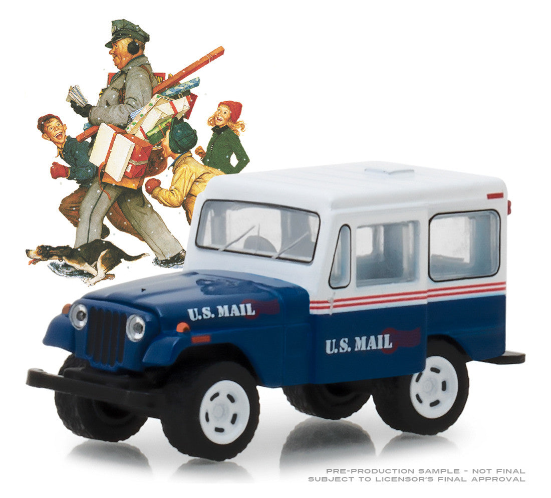 Greenlight 1:64 Norman Rockwell Series 1 - 1971 Jeep DJ-5 Blue/White)