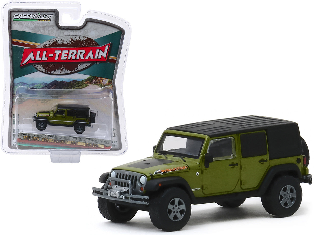 Greenlight 1:64 All-Terrain Series 9 - 2010 Jeep Wrangler Unlimited Mountain Edition (Green)