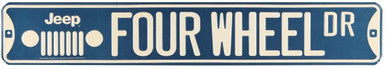 Jeep Four Wheel Drive Metal Street Sign
