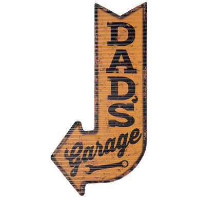 Dad's Garage Arrow Metal Wall Decor