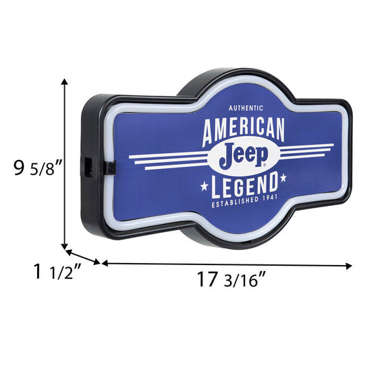 Light Up Jeep Sign Wall Decor — Offroad Collectibles.