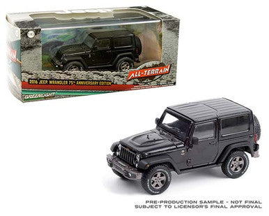 Greenlight 1:43 2016 Jeep Wrangler 75th Anniversary Edition (Black)