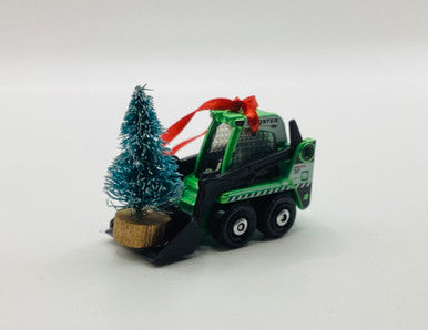 Skid Steer Ornament with Tree