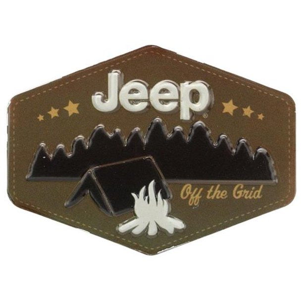 JEEP CAMPING EMBOSSED TIN MAGNET
