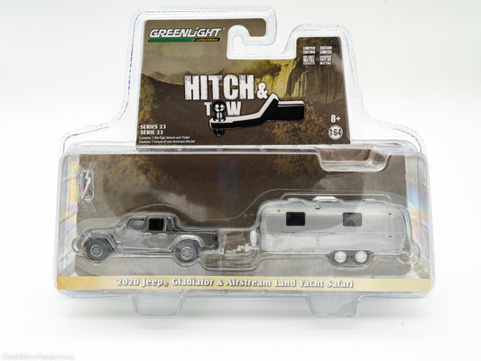 Greenlight 1:64 Hitch & Tow 23 2020 Jeep Gladiator and Airstream Land Yacht