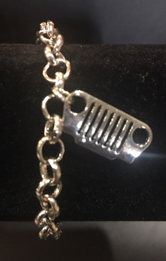 Jeep Charm Bracelet Silver-JL-012