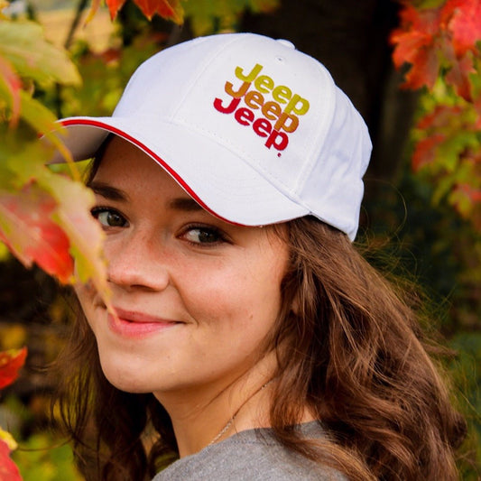 Hat - Jeep® Echo Sunrise - White — Offroad Collectibles.