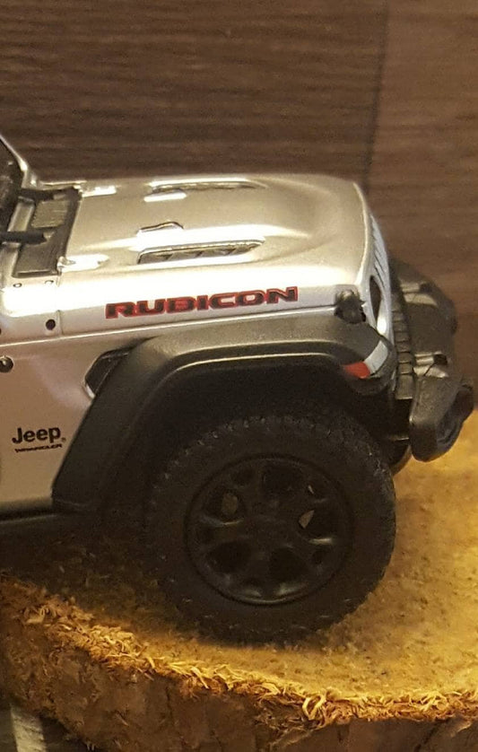Silver Jeep Wrangler JL Rubicon Ornament