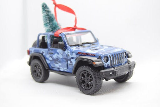 Jeep Wrangler JL Rubicon Blue Camo Christmas Ornament- Limited Edition