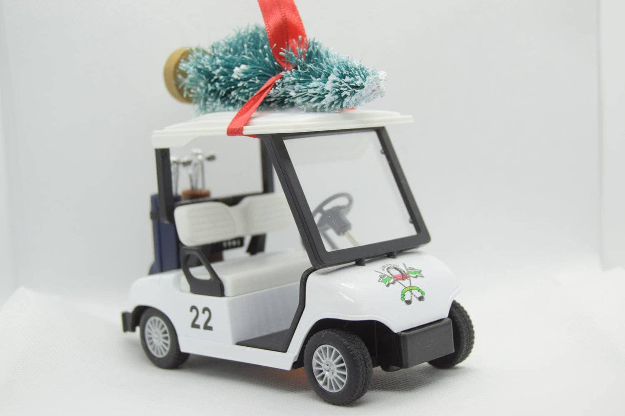 Golf Cart Ornament with Tree