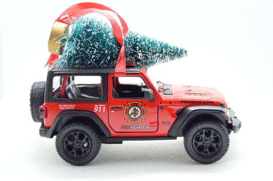Fire Department Jeep Wrangler JL with Tree Ornament