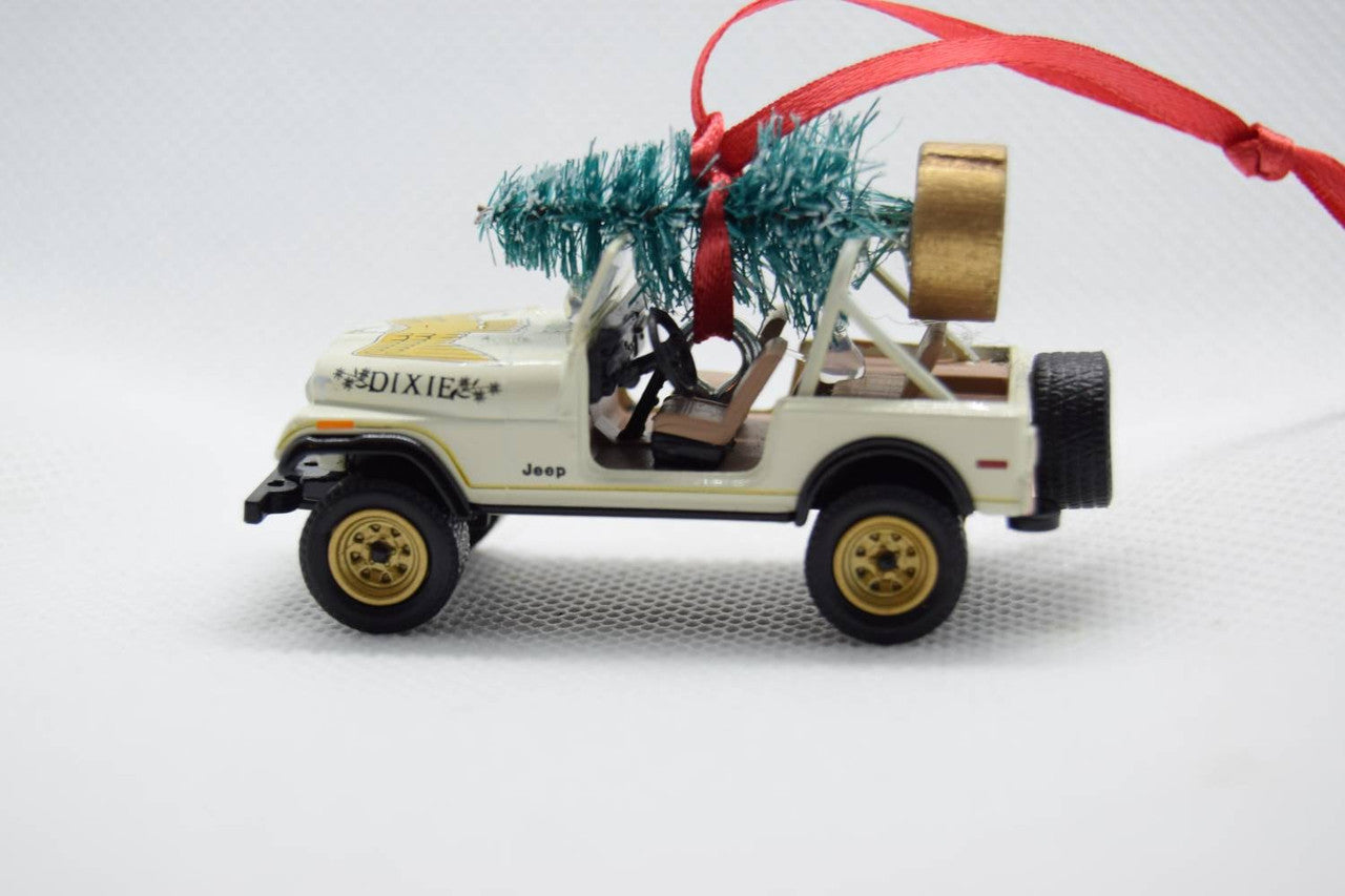 Jeep CJ7 Dixie Christmas Ornament