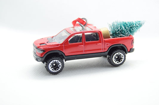 Dodge Ram Red Crew Cab Ornament with Tree