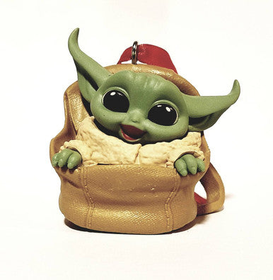 Baby Yoda in Backpack Ornament