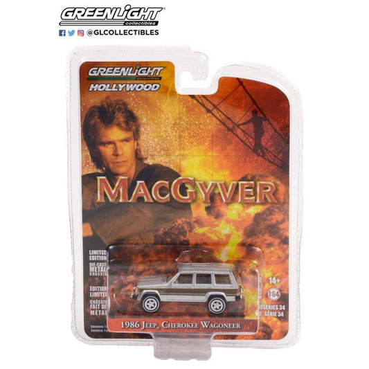 Greenlight 1:64 Hollywood Series 34 – 1986 Jeep Cherokee Wagoneer MacGyver (1985-92 TV Series)