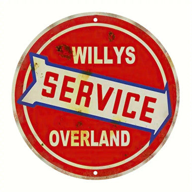 Vintage Willys Overland Sign