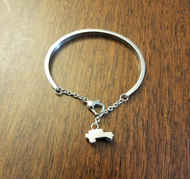 Jeep Charm Bracelet Silver Side Jeep