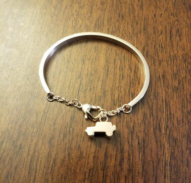 Jeep Charm Bracelet Rose Gold Side Jeep — Offroad Collectibles.