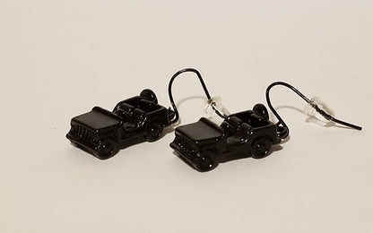 Black Jeep Style Earrings