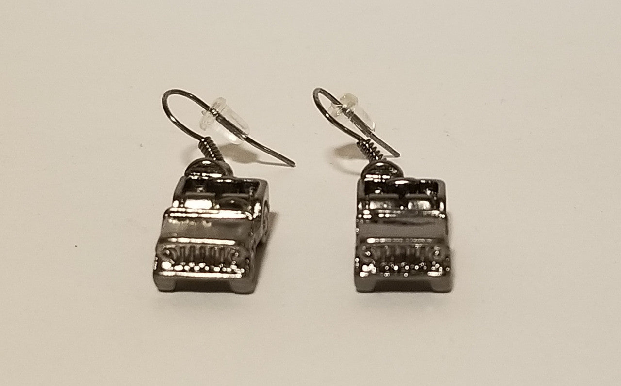 Silver Jeep Style Earrings