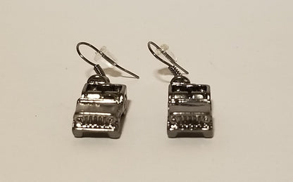 Silver Jeep Style Earrings