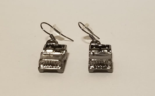 Silver Jeep Style Earrings