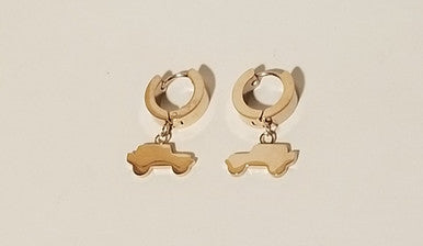 Rose Gold Jeep Vehicle Hoop Earrings — Offroad Collectibles.
