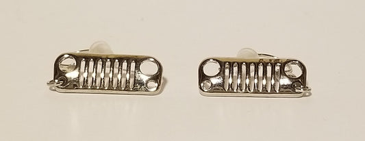 Silver Jeep JK Dangle Earrings — Offroad Collectibles.