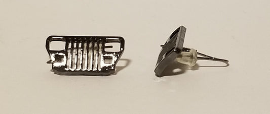 Silver Jeep YJ Dangle Earrings — Offroad Collectibles.
