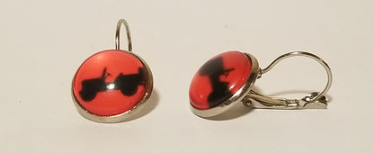 Red Jeep Willys Earrings