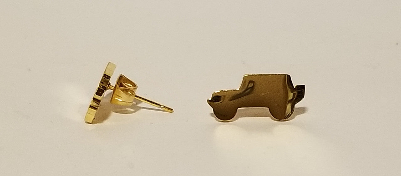 Gold Jeep Style Silhouette Earrings