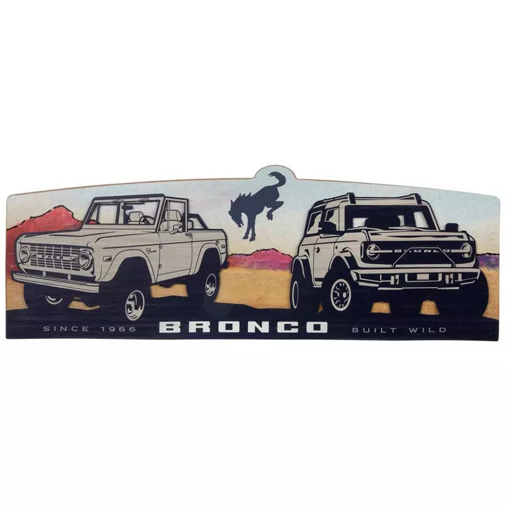 Bronco Wood Wall Decor Sign