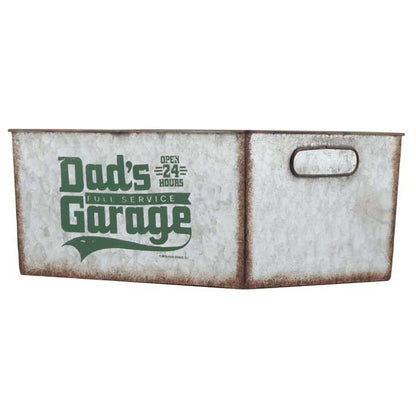 DAD'S GARAGE GALVANIZED CONTAINER