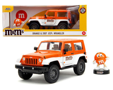Jada 1:24 2007 Jeep Wrangler & Orange – M&M’s – Hollywood Rides — Offroad Collectibles.