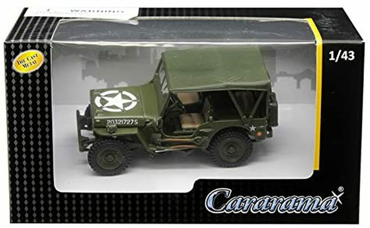 Cararama 1:43 1/4 Ton Military Vehicle Soft Top (Green)