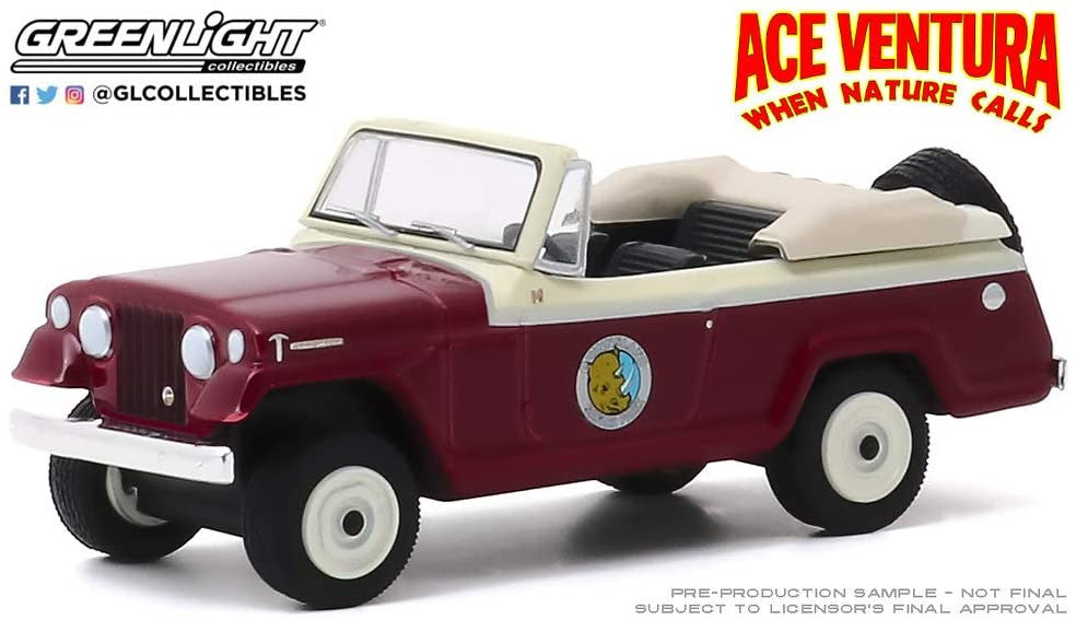 Greenlight 1:64 Hollywood Series 28 - Ace Ventura: When Nature Calls (1995) - 1967 Jeepster Convertible