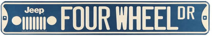 Jeep Four Wheel Drive Metal Street Sign