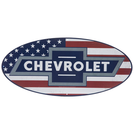 Chevrolet Flag Metal Sign