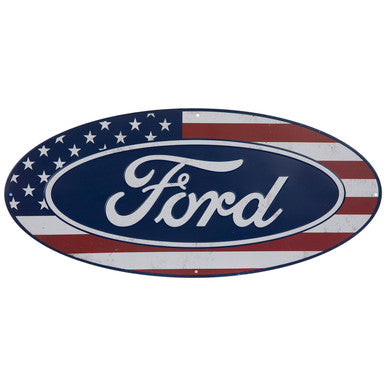 Ford Flag Metal Sign — Offroad Collectibles.