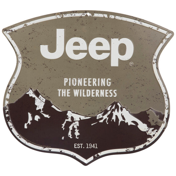 Jeep Pioneering The Wilderness Metal Sign