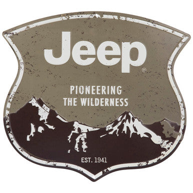 Jeep Pioneering The Wilderness Metal Sign