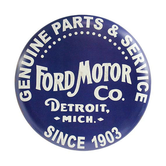 FORD VINTAGE LOGO BUTTON SIGN — Offroad Collectibles.