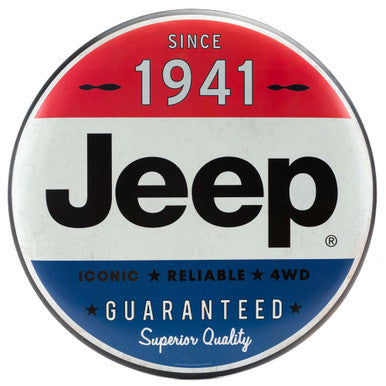 JEEP 24 INCH TIN BUTTON