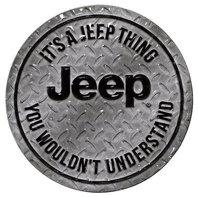 IT’S A JEEP THING ROUND EMBOSSED TIN MAGNET — Offroad Collectibles.