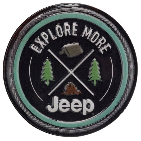 JEEP EXPLORE MORE EMBOSSED TIN MAGNET — Offroad Collectibles.