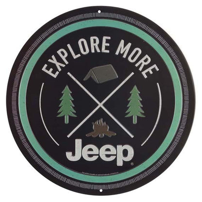 JEEP EXPLORE MORE EMBOSSED TIN SIGN